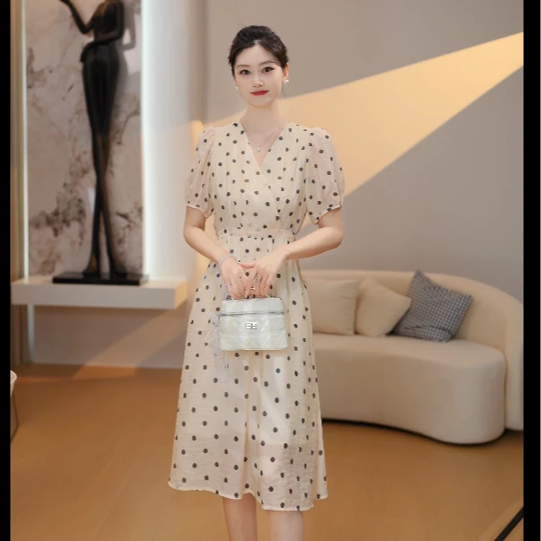 ST&SAT CLASSIC 2025夏季新款法式优雅气质连衣裙女Y0231