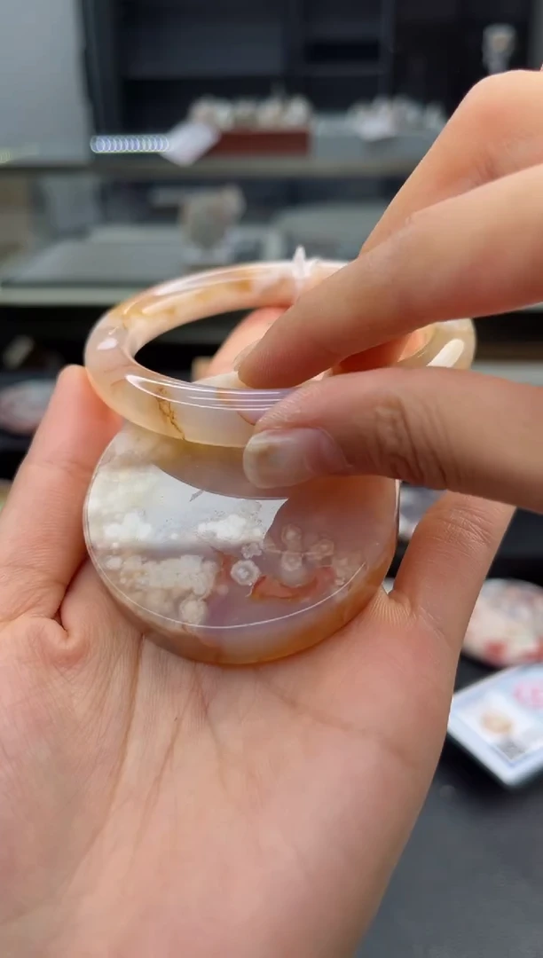 石英质玉手镯未镶嵌57圈口（赠送镯心）342439