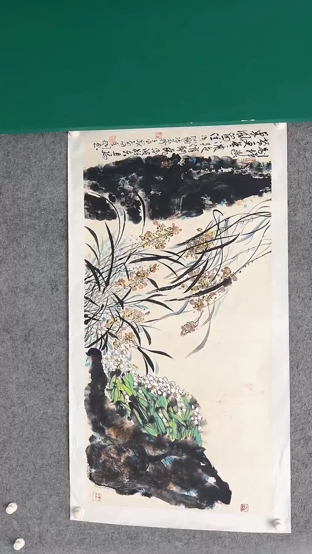 国画李纲-8平尺-花鸟国画-金