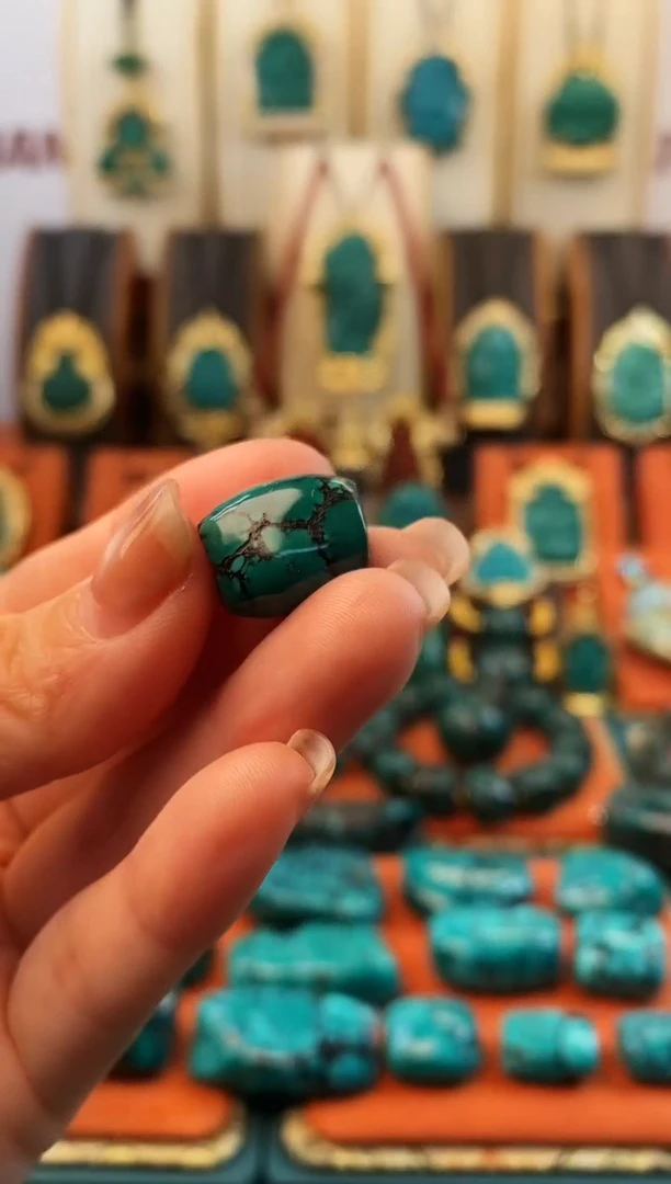 未镶嵌绿松石。网花 单颗16.8*14*9.6mm  S