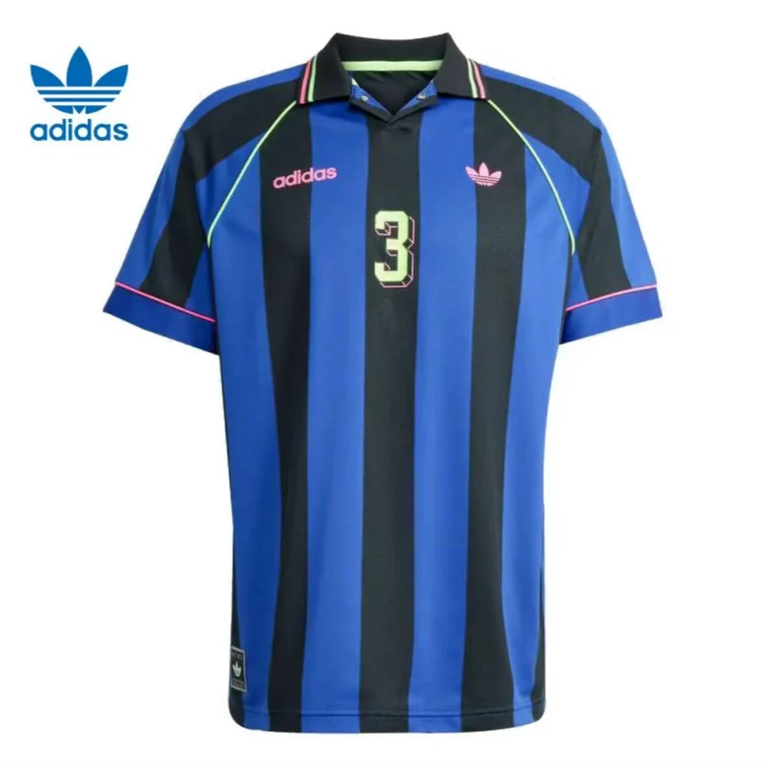 【滔搏联动】阿迪达斯/adidas三叶草男子针织有领短T恤 KD2307