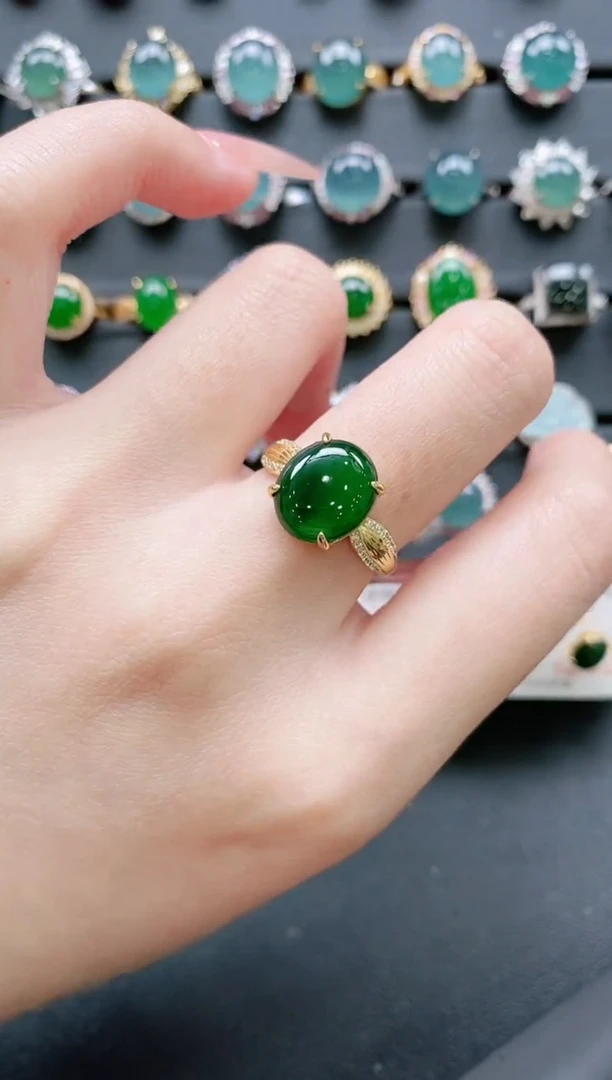 【闪购商品】翡翠戒指银S925镶嵌11111111