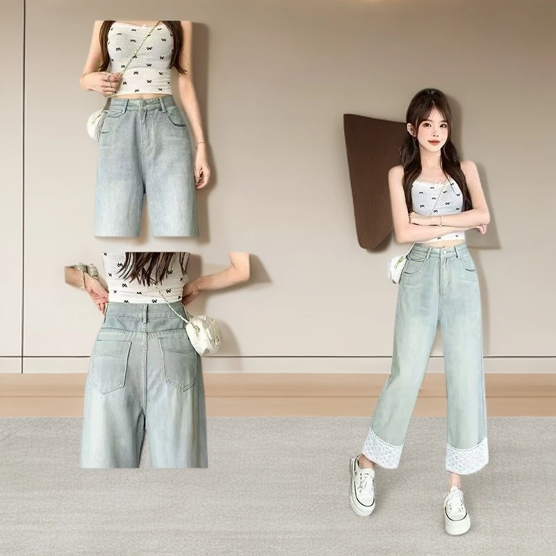 编号171-190十三行撤柜小个子牛仔裤显瘦夏季烟管裤窄版直筒裤