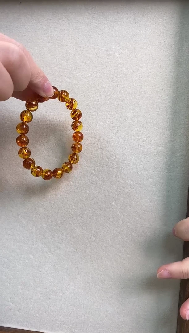 【闪购商品】琥珀颈饰未镶嵌俄罗斯花珀手串10+