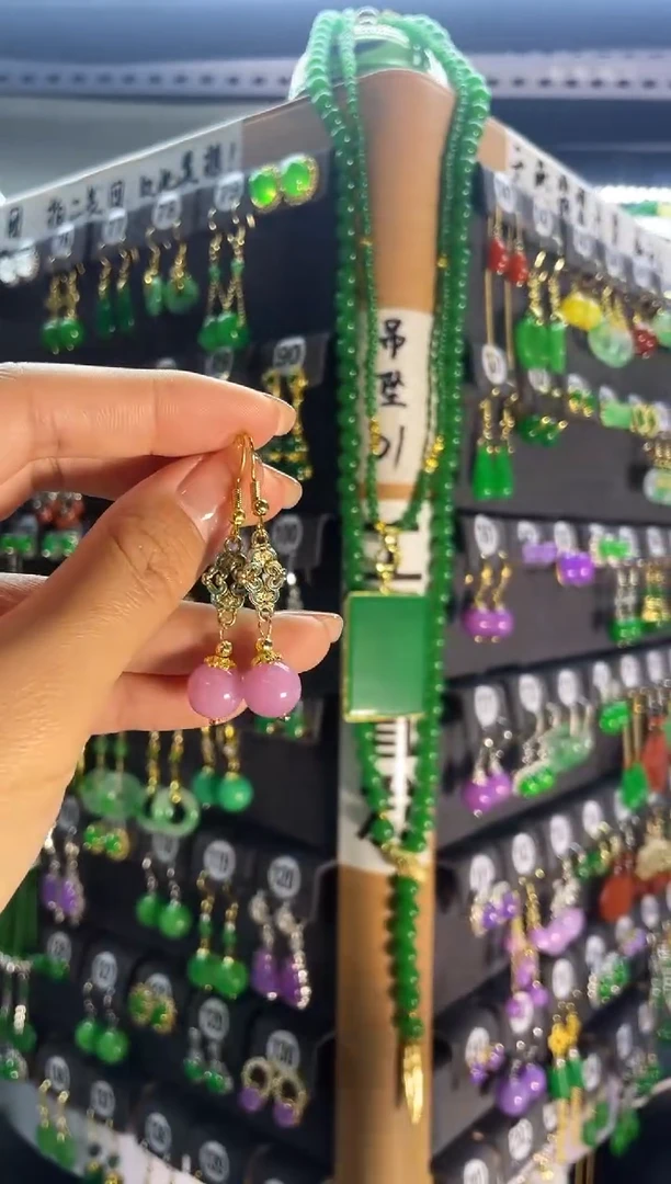 【闪购商品】翡翠耳饰银S925镶嵌431..