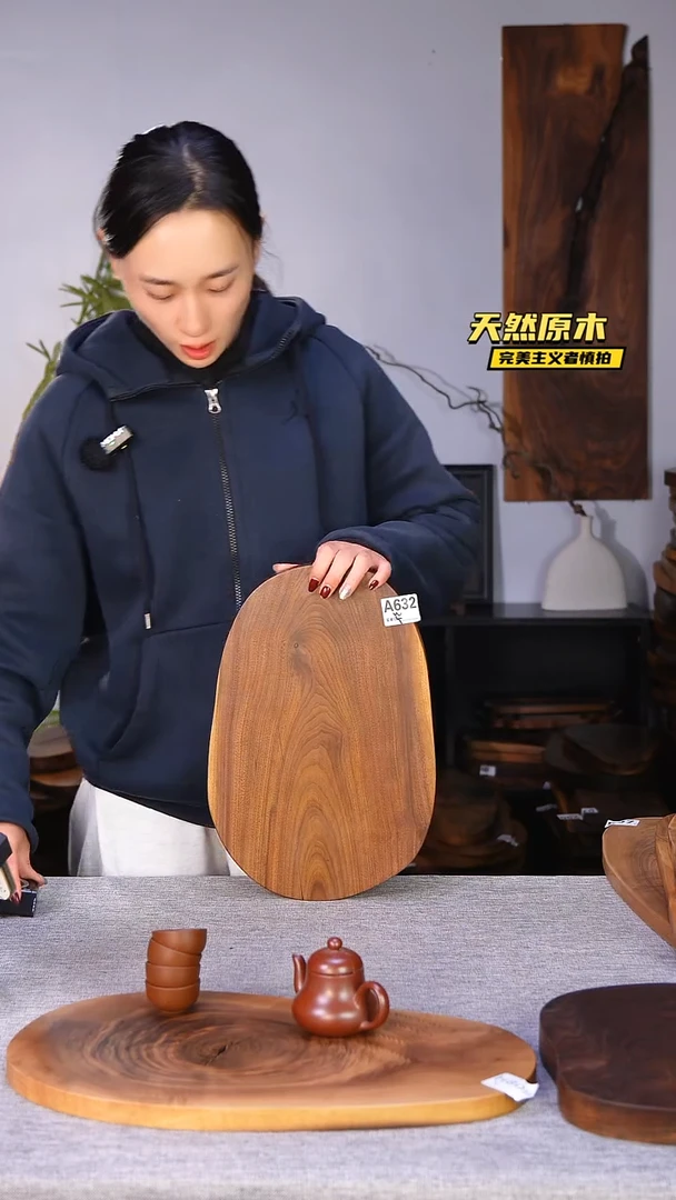 木北美黑胡桃原木.干裂疤结不属于商品质量问题完美主义者慎拍