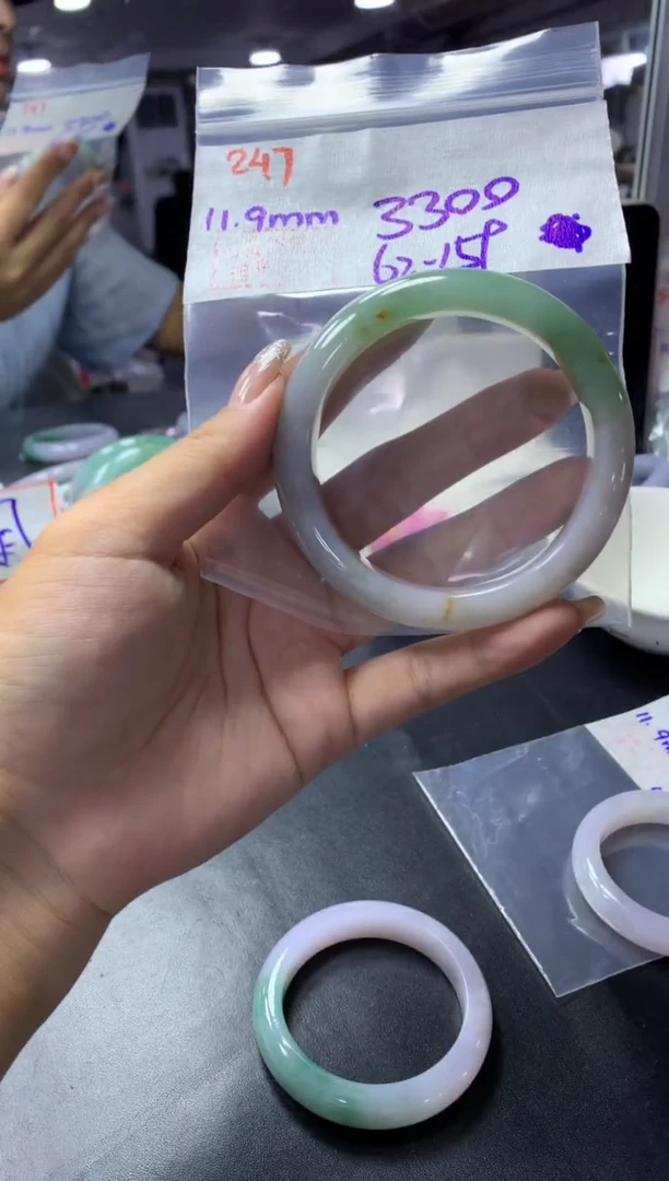 未镶嵌定制翡翠247手镯62+3300元+拍一发一