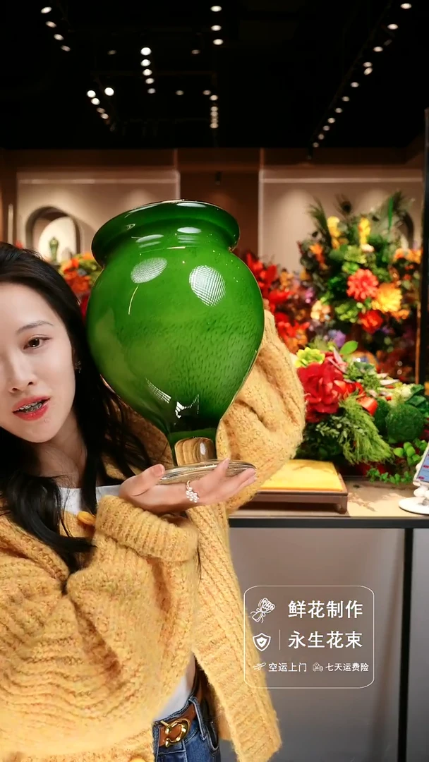 手工艺品琉璃手工花器花束空运包邮送货上门-以图片为准