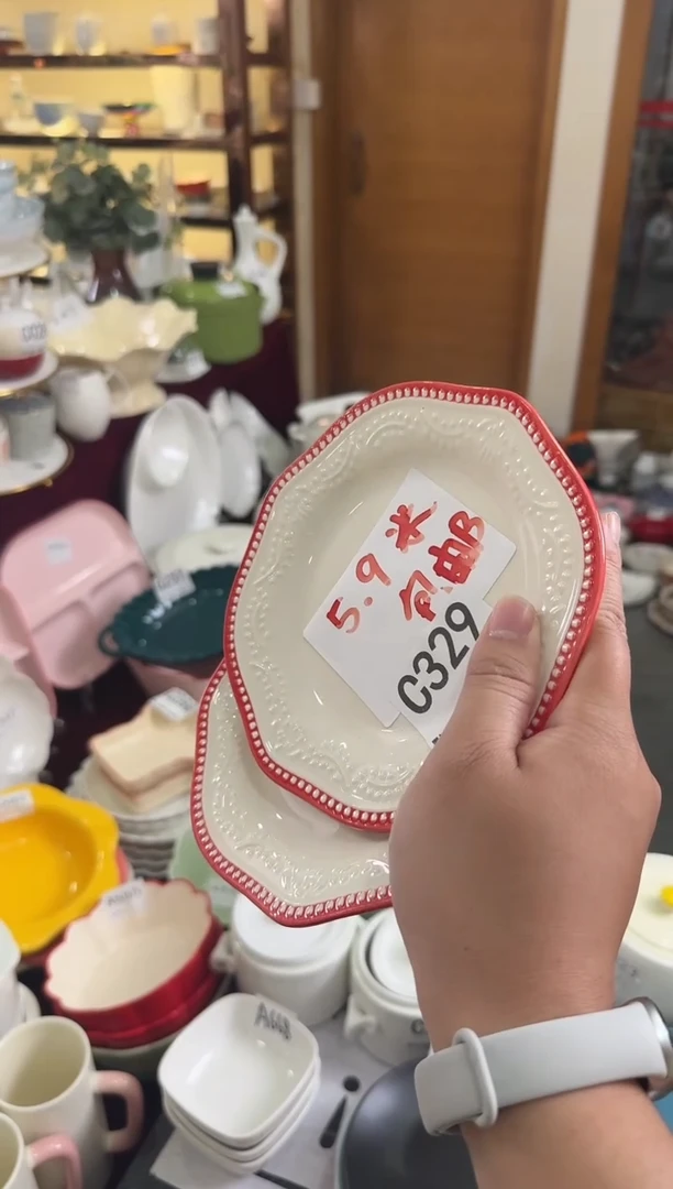 摆件陶C329 2个 陶瓷餐具库存微瑕介意勿拍