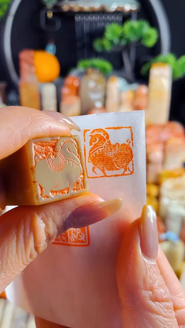 巴林石印石手工篆刻《马儿》2.0巴林