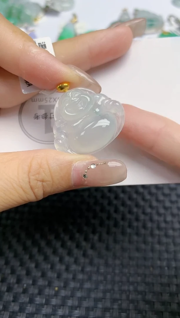 颈饰18K金镶嵌翡翠 天然缅甸A货翡翠百元以上9元证书费自理