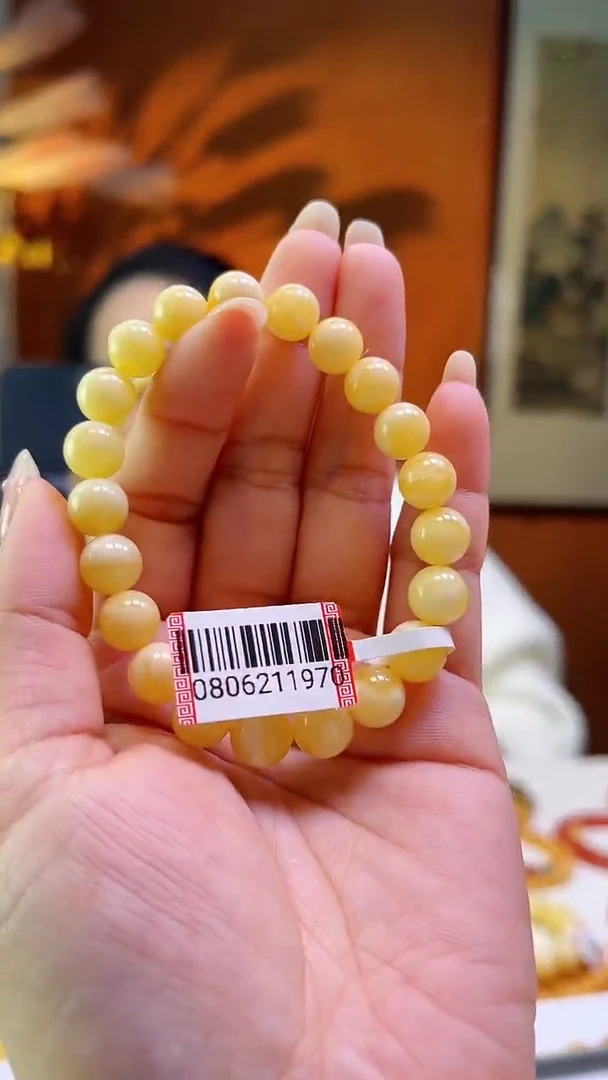 【闪购商品】蜜蜡颈饰未镶嵌8mm白蜜手串