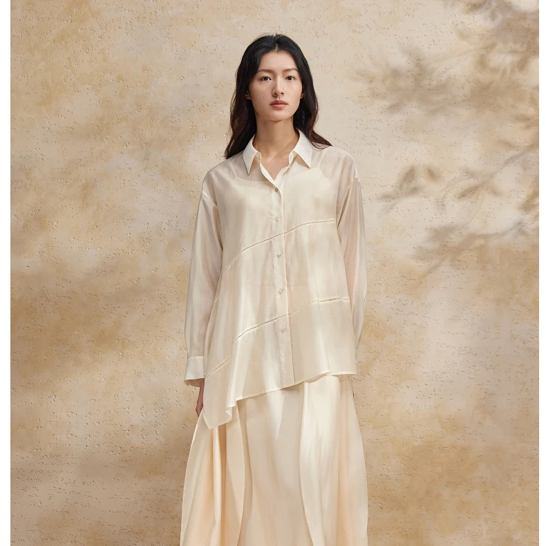 5511【赵老板专属】播衬衣针织大码梭织衬衣长袖衬衫