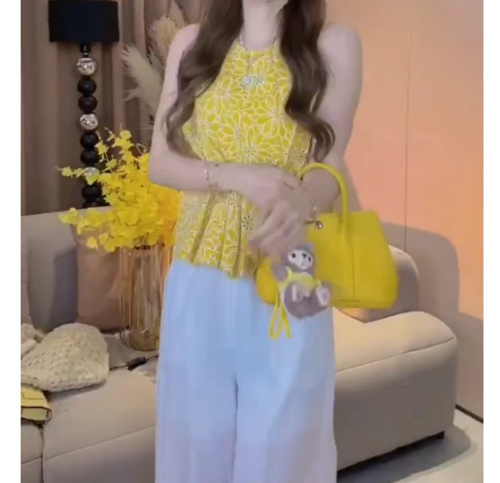 2025夏季新款同款洋气减龄韩版爆款薄款上衣裤子女小钰11