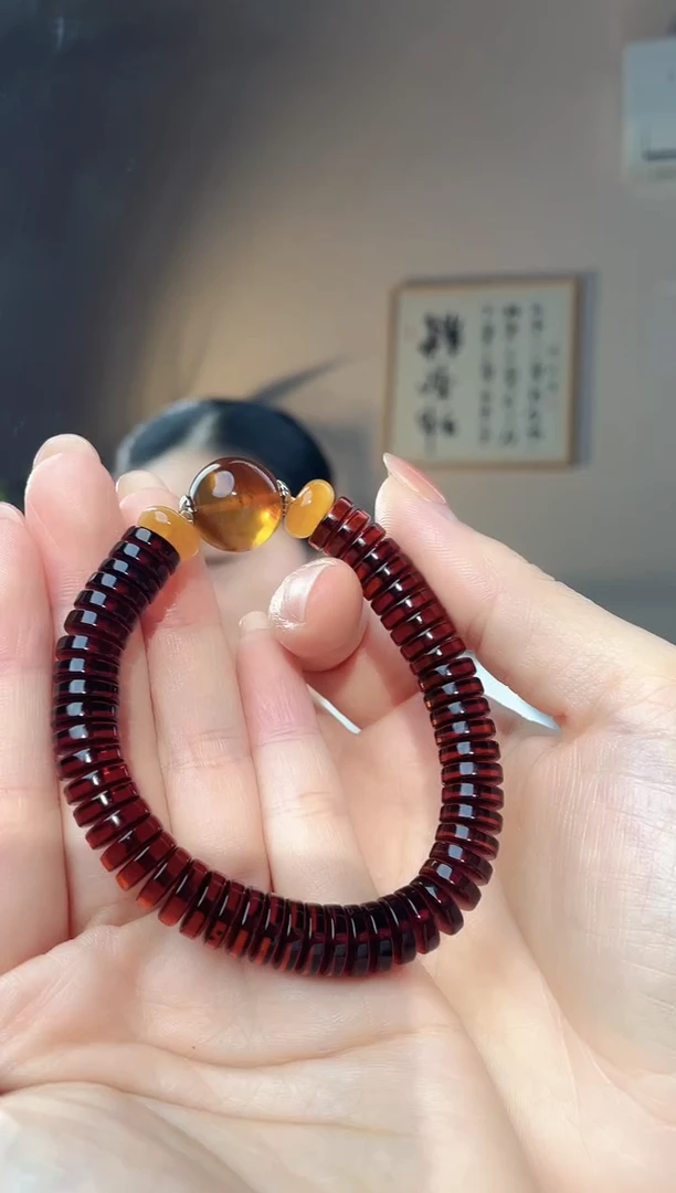 裸石琥珀未镶嵌10+ 天然缅甸琥珀直切手串设计款