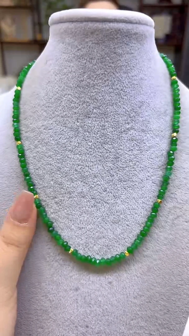 翡翠未镶嵌颈饰DIY款X708