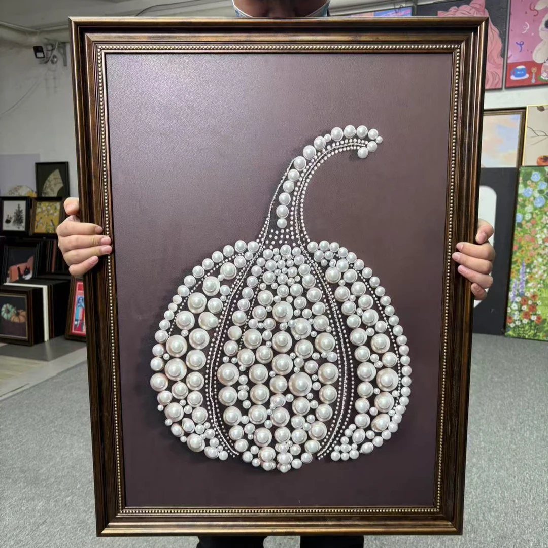 珍珠南瓜装饰画卧室餐厅挂画小众艺术风格6080