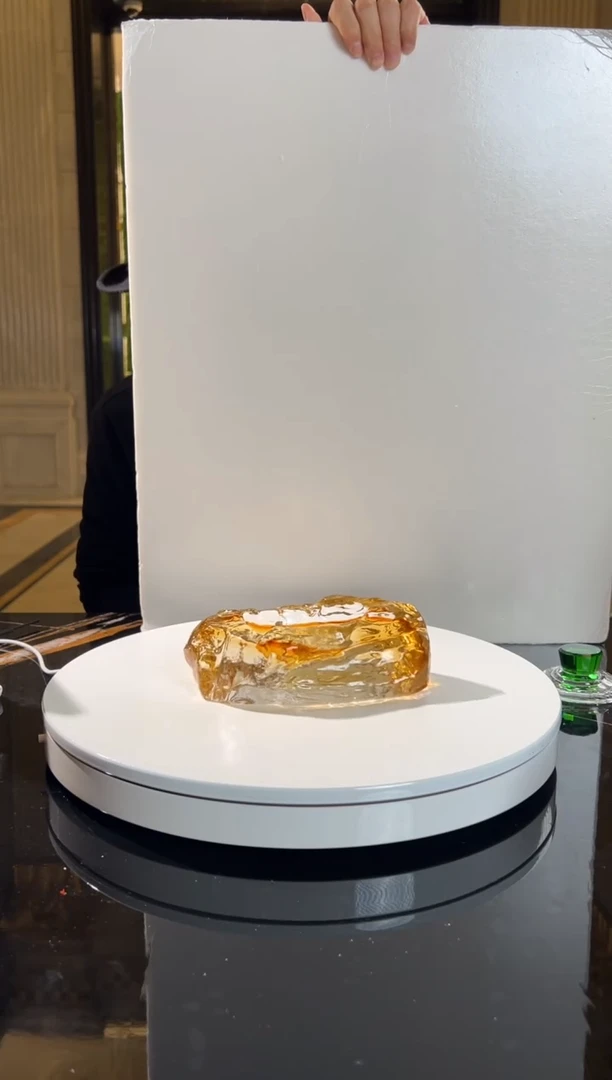 【闪购商品】摆件茶金色仿石肌理纹烟灰缸