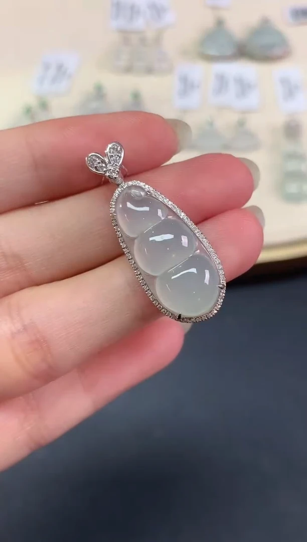 吊坠(不含链)18K金镶嵌翡翠吊坠(不含链)|5980