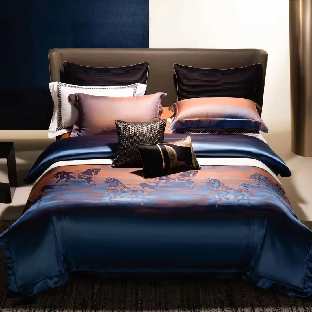 【宝艾轻奢】都市风轻奢高精密重磅真丝匹马棉四件套-追光