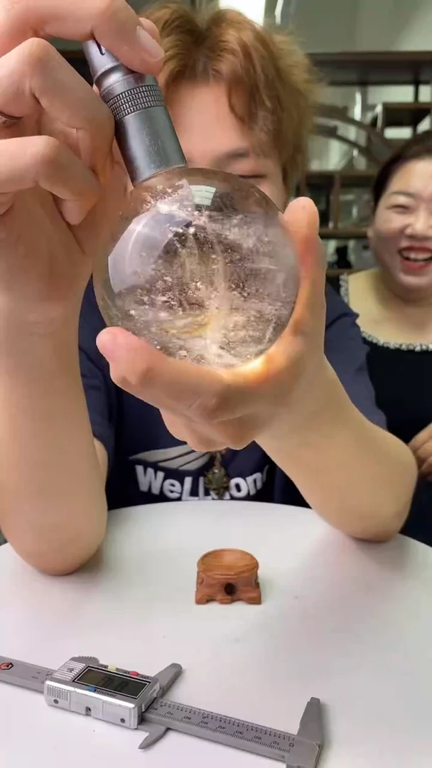 球未镶嵌水晶茶水晶球D293