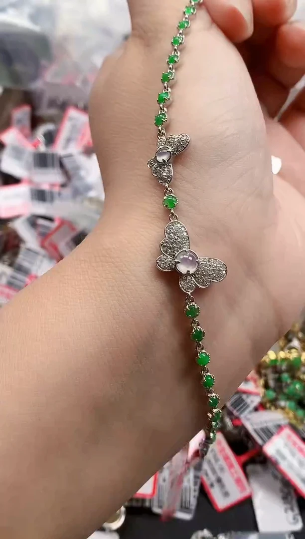 银S925镶嵌戒指翡翠天然A货缅甸翡翠