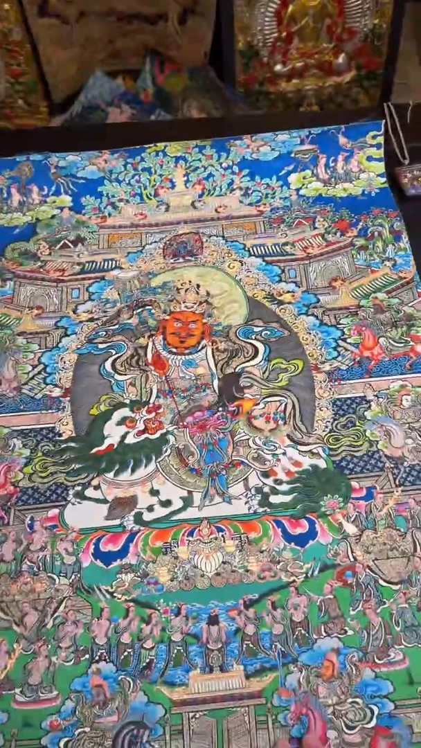 装裱画精品手绘唐卡链接--A117