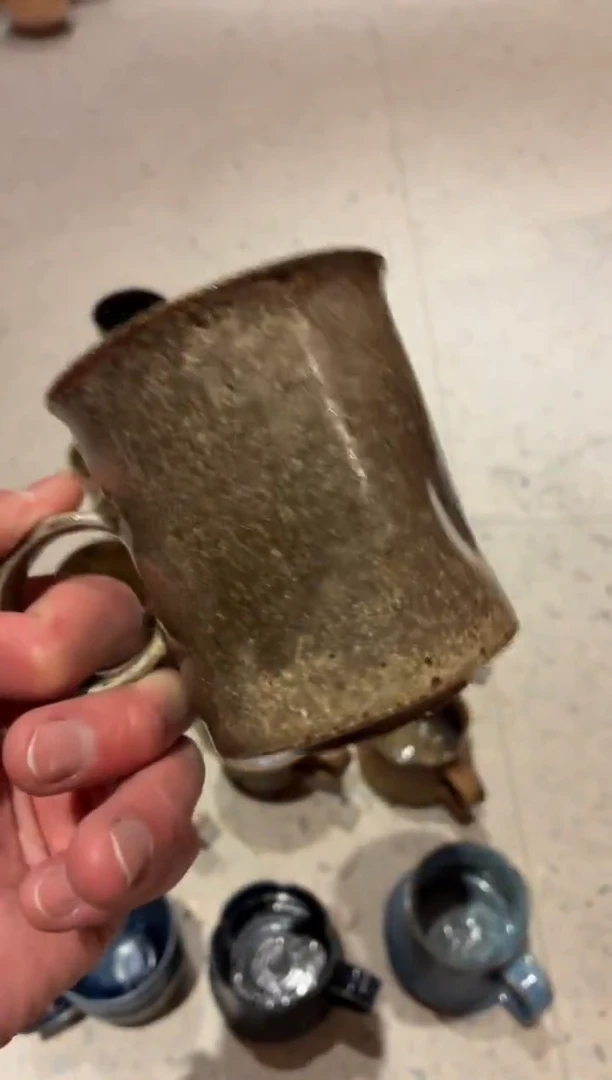 瓷片宇***哥730 雪志野咖啡杯1个