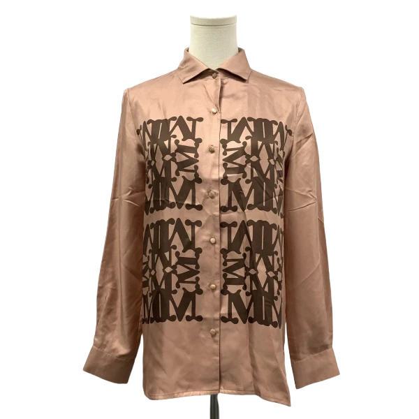 妃鱼/麦丝玛拉/桑蚕丝/衬衫/99新/M8/5