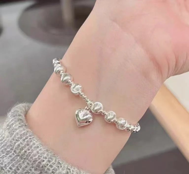 YZ036爱心猫眼手链 精品银饰品手链  无礼盒