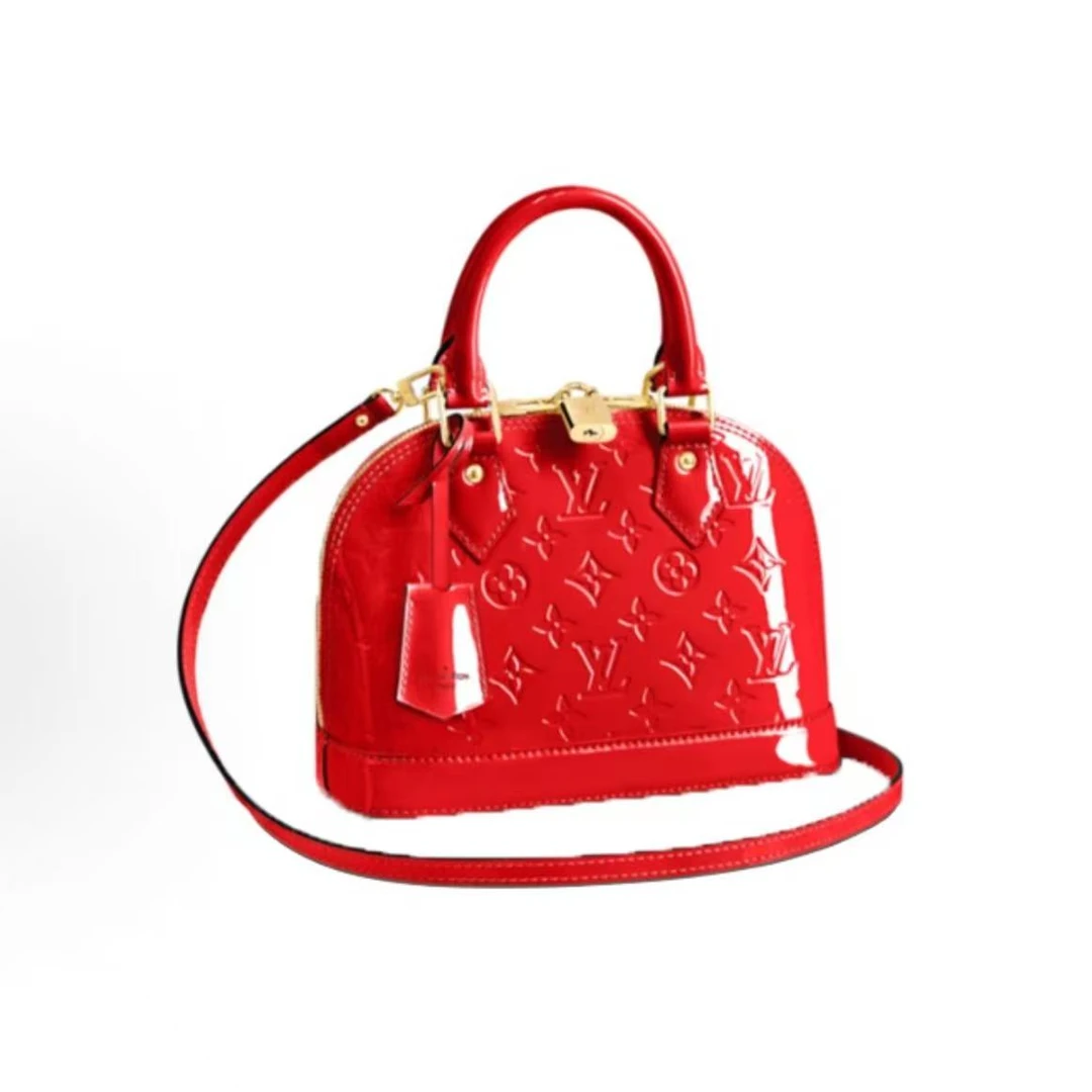 99新 LouisVuitton/路易威登 思斯专属 LV 红漆皮贝壳包 THHZ4748