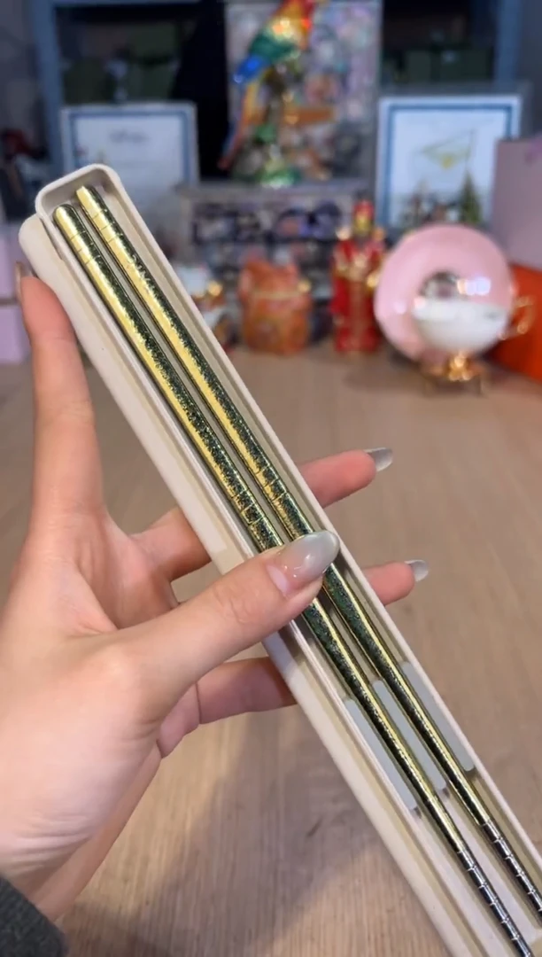 【闪购商品】杯151 钛筷子（金）