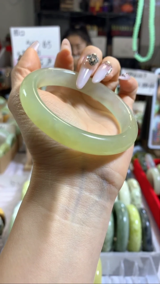 未镶嵌岫玉手镯38 58+