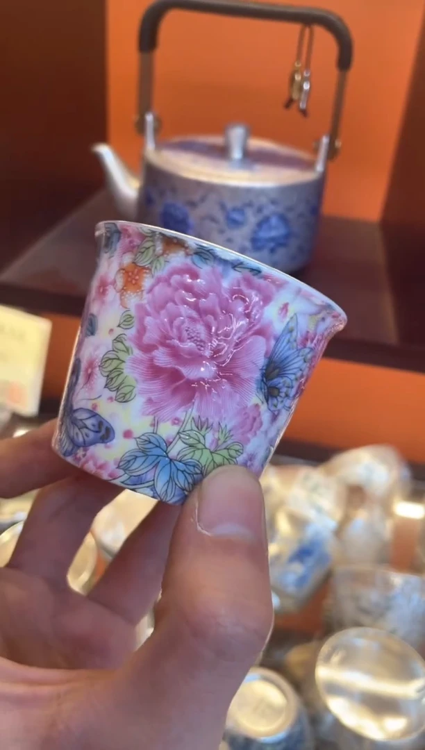 【闪购商品】瓷片@@@@@@@@@@@@珐琅彩银杯