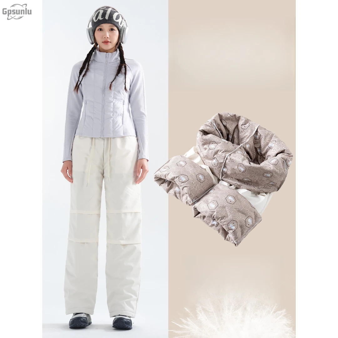 gpsunlu羽绒裤女外穿新款防寒保暖棉裤哈尔滨雪乡冬季滑雪加绒