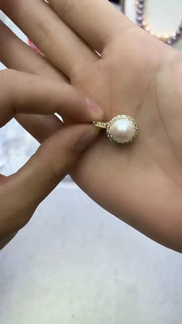 未镶嵌吊坠淡水珍珠白色系吊坠