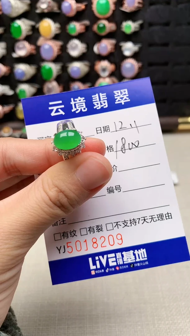 未镶嵌戒指翡翠8209