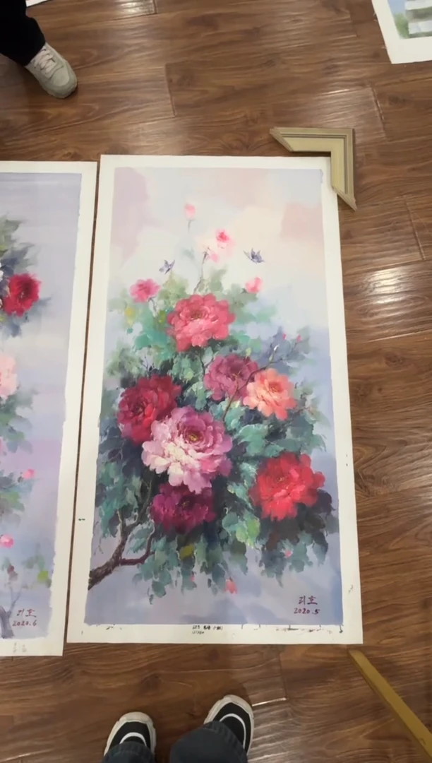 油画范*爷牡丹1111