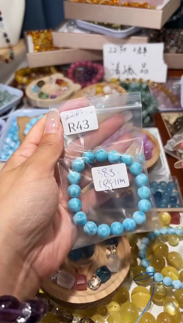 水晶手串未镶嵌罗*兰R43海纹卡11手串总18颗拍23单