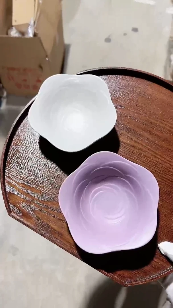 【闪购商品】瓷片2个花朵碗微瑕 凑满20元包邮