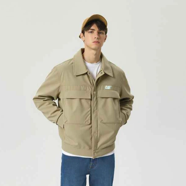 CAT卡特秋季户外工装翻领夹克外套休闲男士秋冬穿搭宽松男款防风S