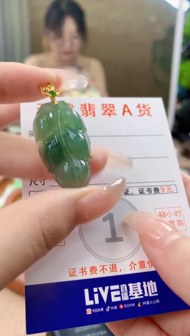翡翠未镶嵌颈饰天然A货翡翠挂件