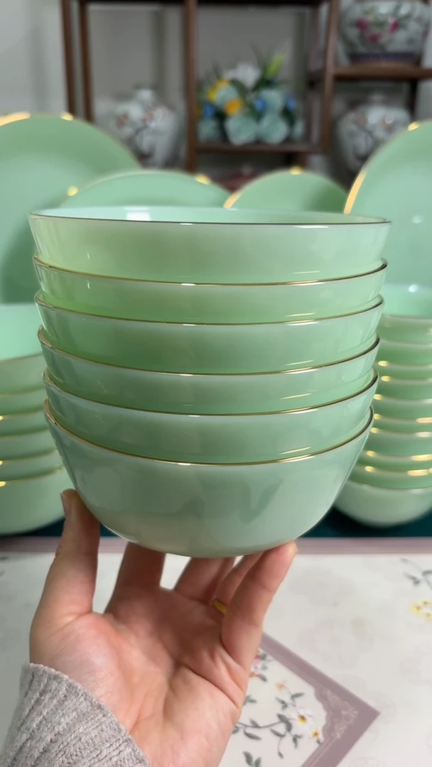 5.5英寸玉瓷碗6个口径13.8厘米