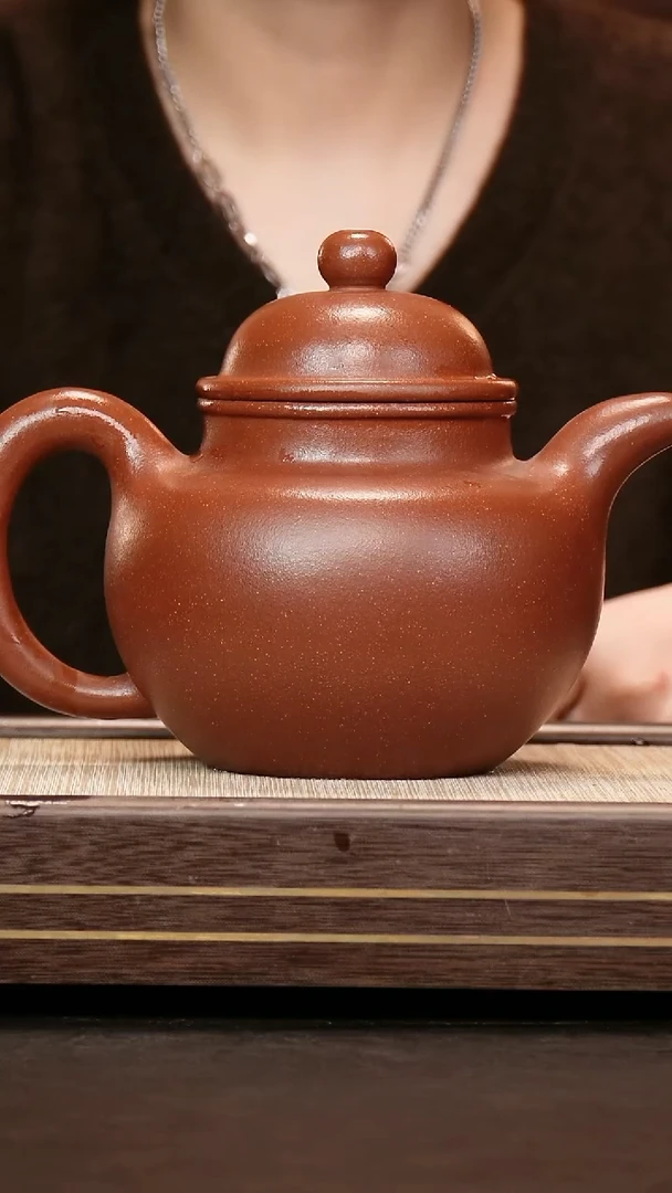 茶壶紫砂绝红降坡 掇球800cc