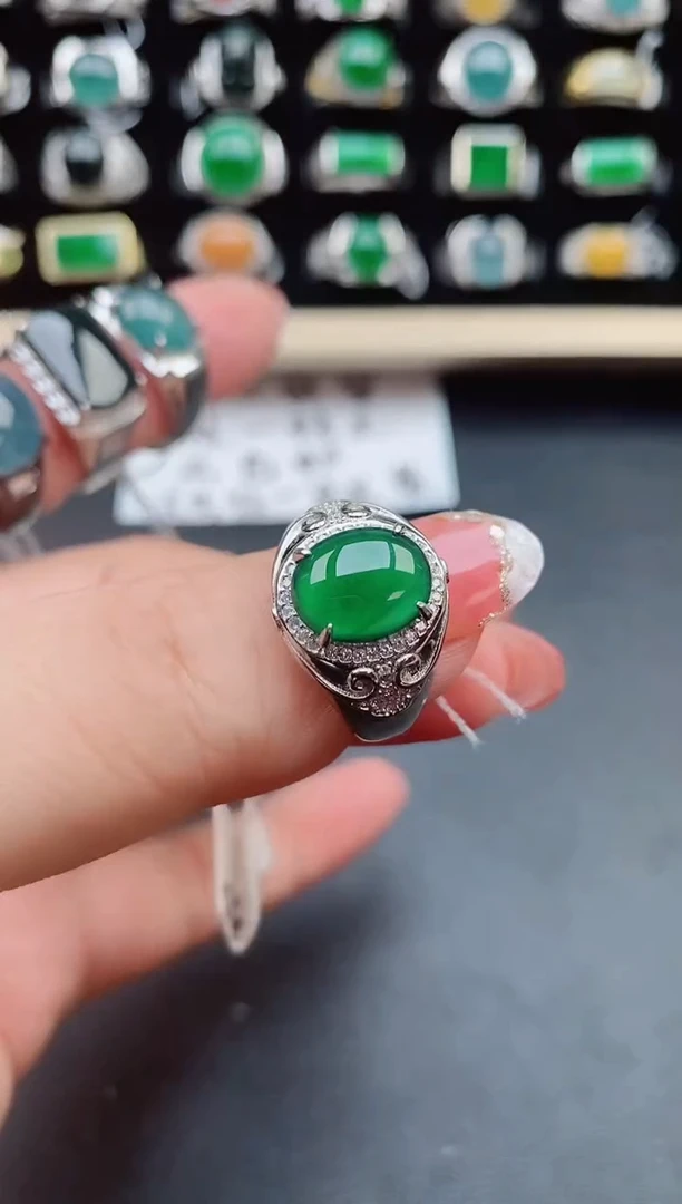 【闪购商品】翡翠戒指银S925镶嵌121212