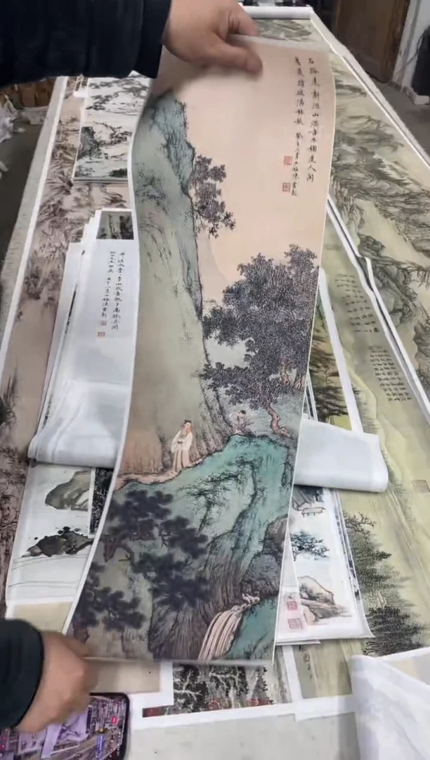 2 陈少梅山水 微喷复刻