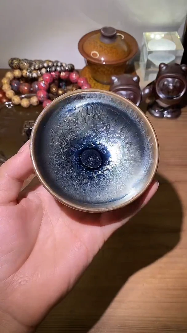 茶盏建阳建盏茶杯一只 平口