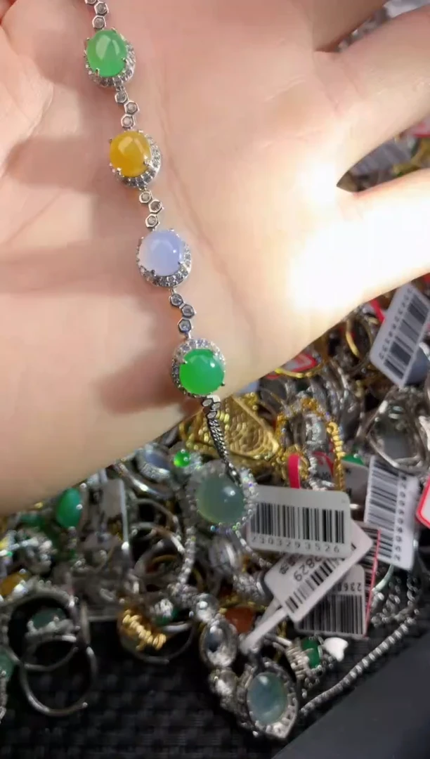 银S925镶嵌戒指翡翠2         1