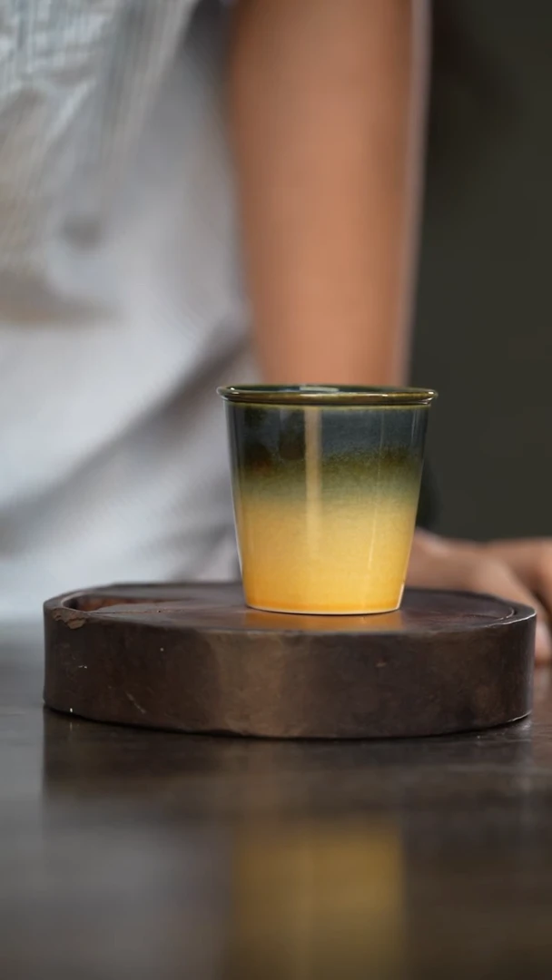 2柴房陶瓷柴烧新品可乐杯，因柴烧特性，每只都略有不同~