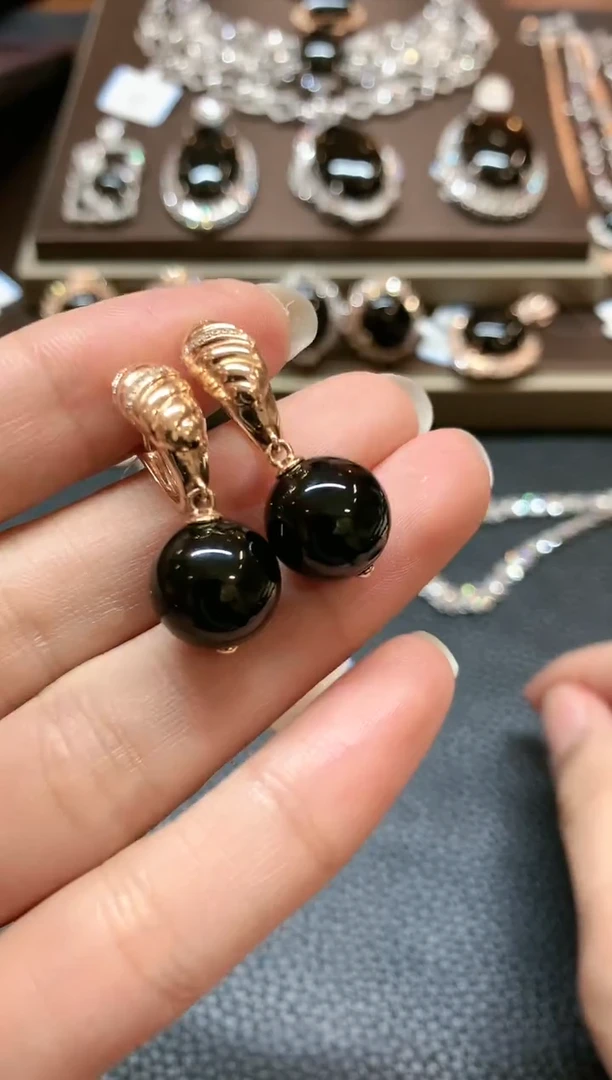 【闪购商品】翡翠耳饰18K金镶嵌b260不退换